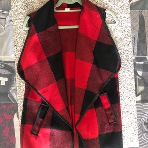 Buffalo plaid vest